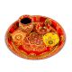 Handicraft Stainless Steel Pooja Thali - Set of 5
